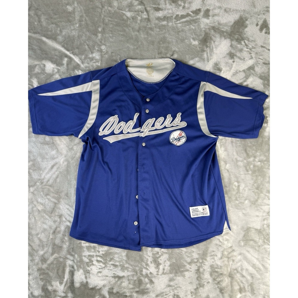 Los Angeles Dodgers Baseball Jersey Mens‎ XL Blue MLB Baseball Button Front